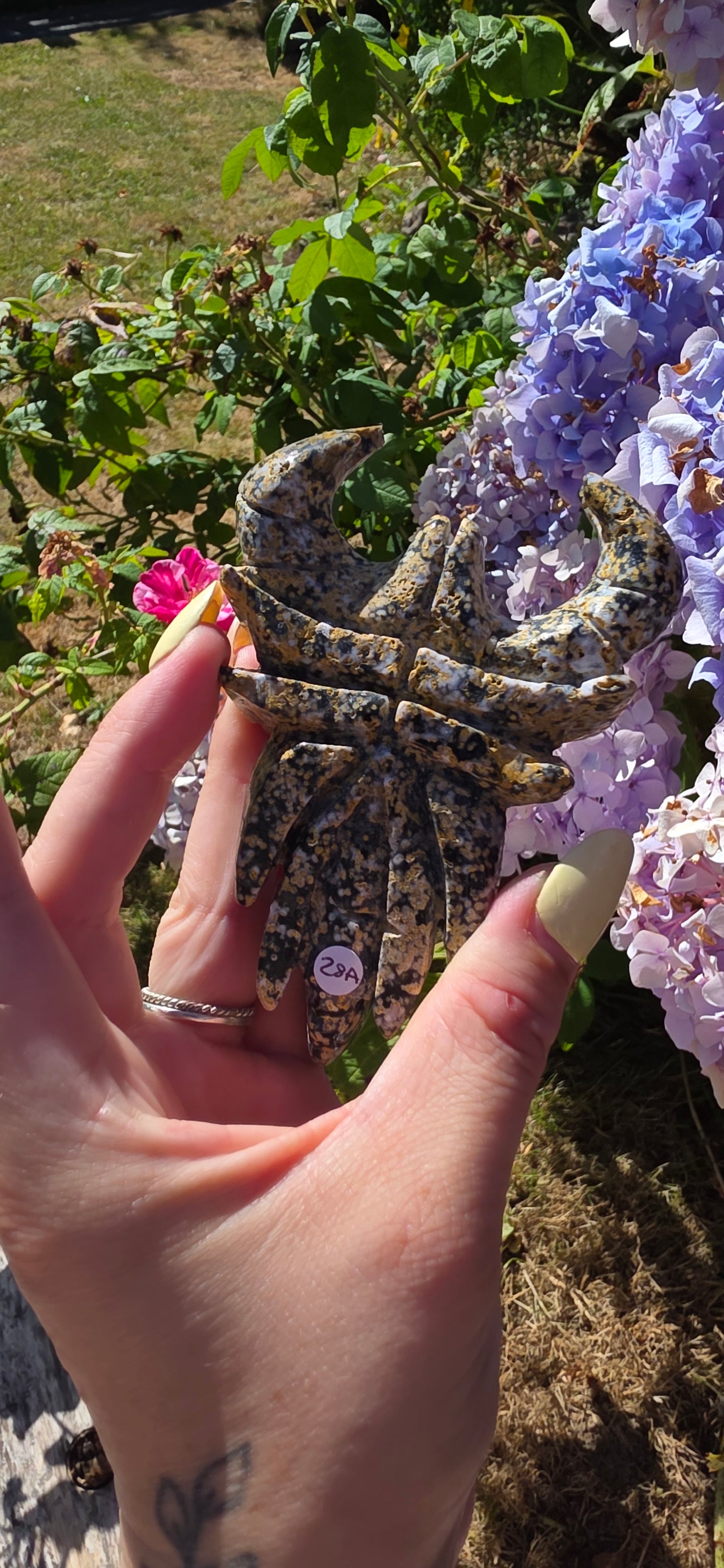 Ocean jasper scorpian carving