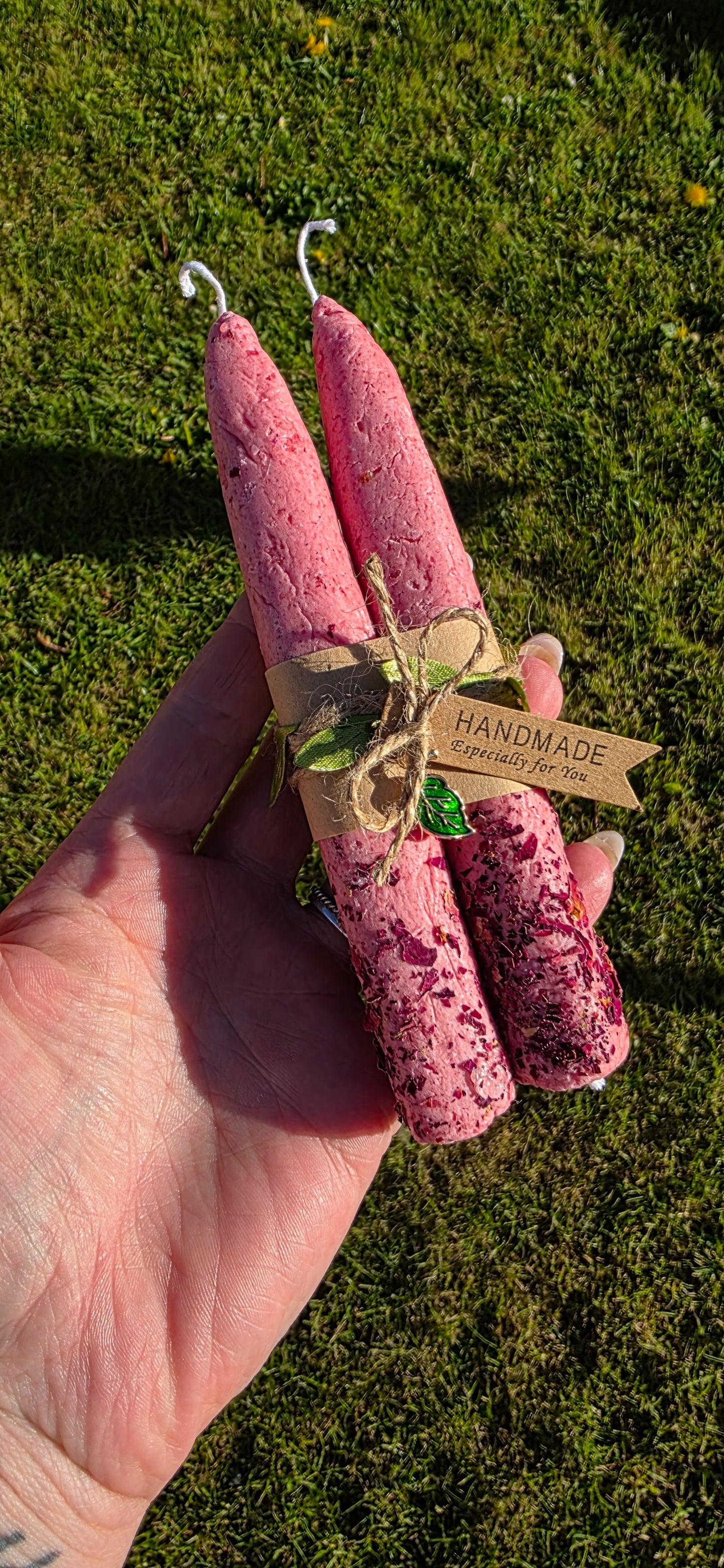The sacred flame of FREYJA handrolled Beeswax candles