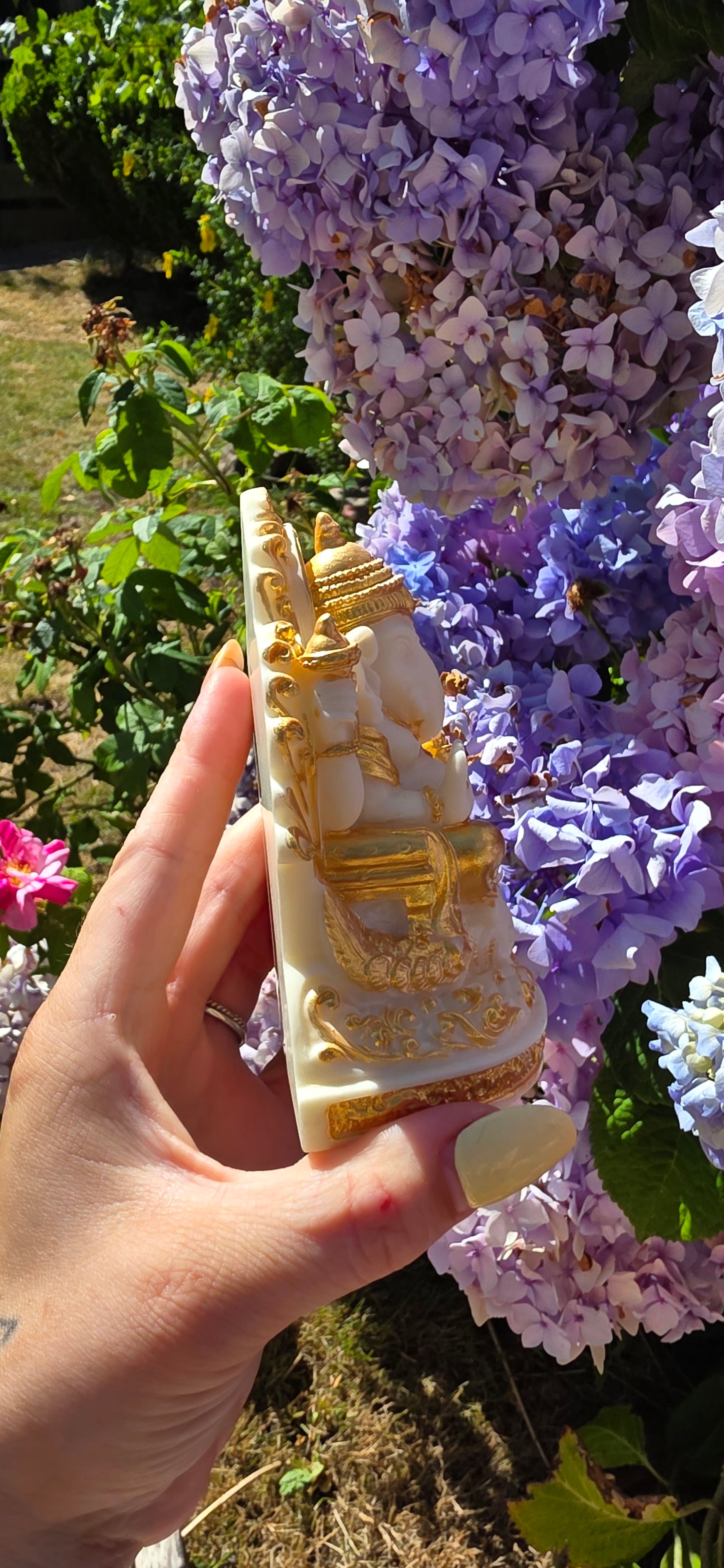 Ivory nut ganesha carving