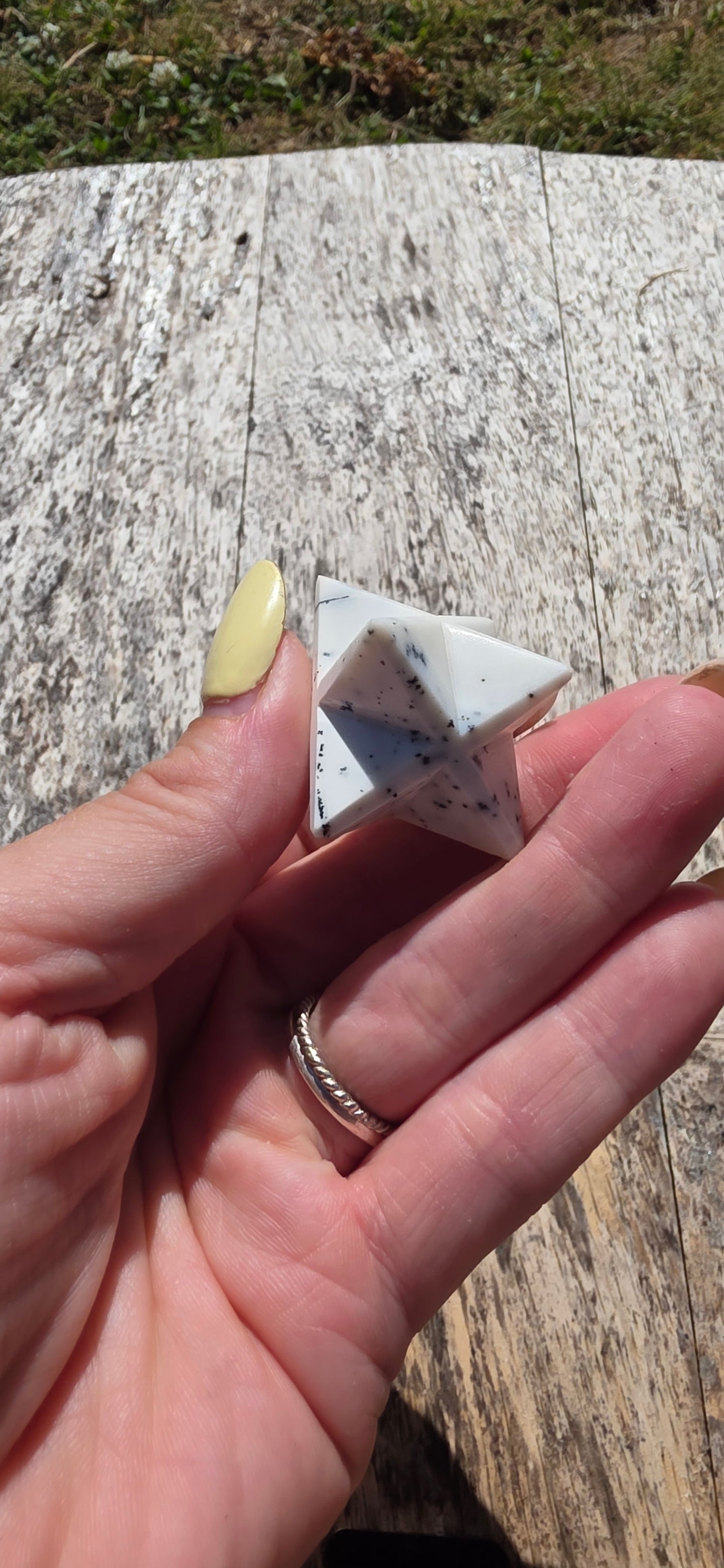 Dentritic opal merkaba